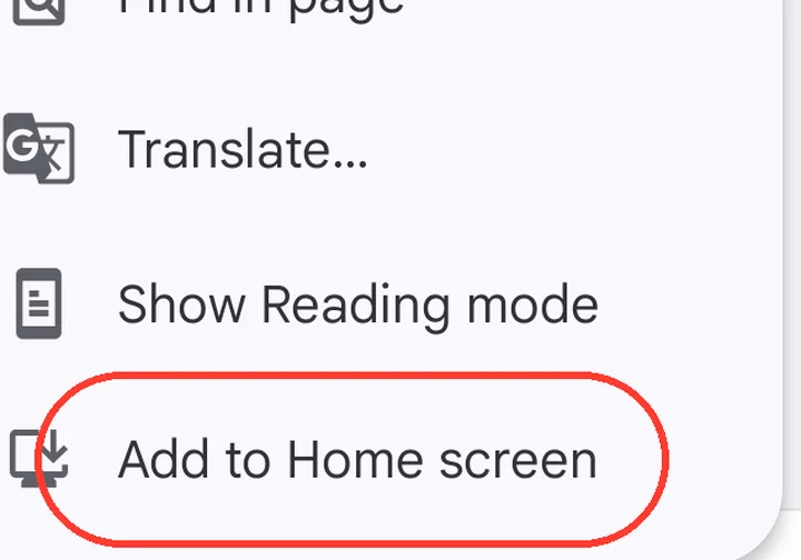 Step 2: Tap Add to Home screen